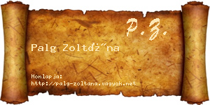 Palg Zoltána névjegykártya